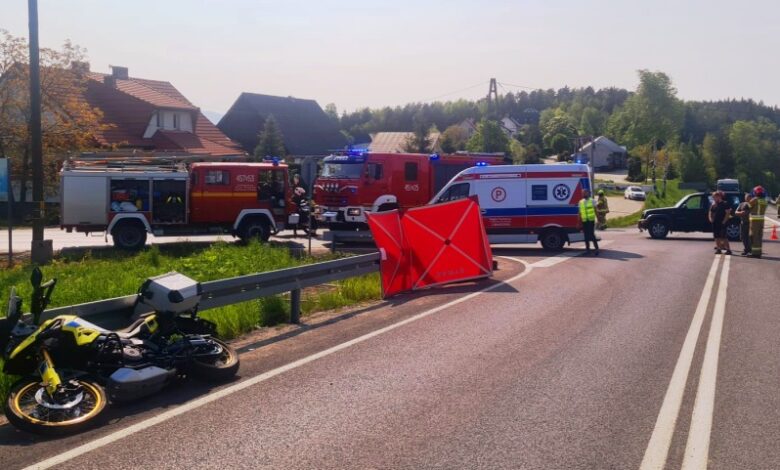 Nie żyje motocyklista. Zawinił kierowca jeepa/fot.Policja Małopolska