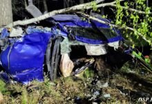 Tragiczny wypadek na DK1 na granicy Kobióra i Tychów/fot.112 Tychy Tyskie Służby Ratownicze/OSP Kobiór