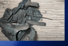 pistolet w VII LO w Katowicach