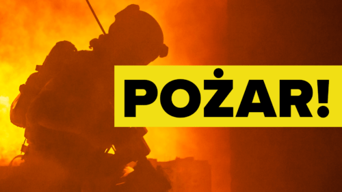 Pożar w Zawierciu. Paliła się stacja demontażu pojazdów