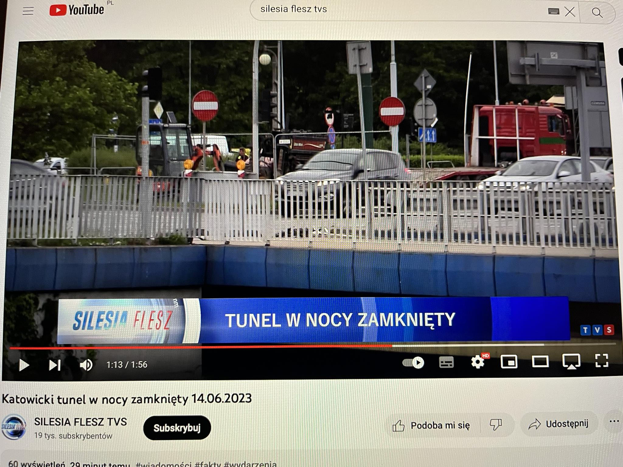 Zamkną tunel w Katowicach. Kierunek Chorzów