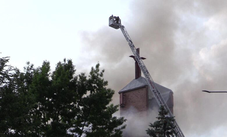 Pożar kościoła w Sosnowcu. Spłonęła cała fotowoltaika