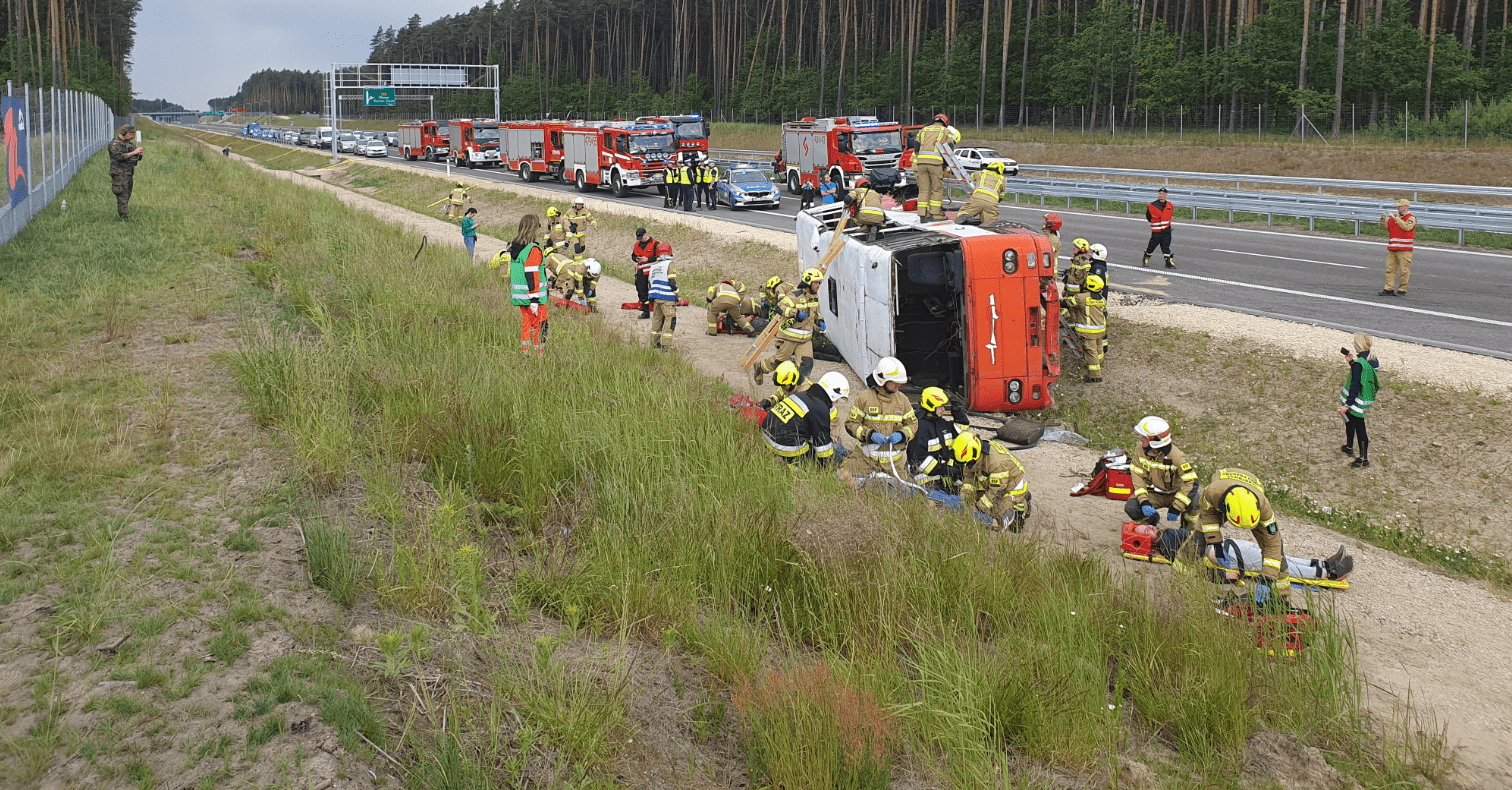 Ćwiczenia na S11 w Oleśnie 13 czerwca
