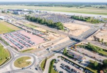 Nowy układ drogowy przy katowice airport