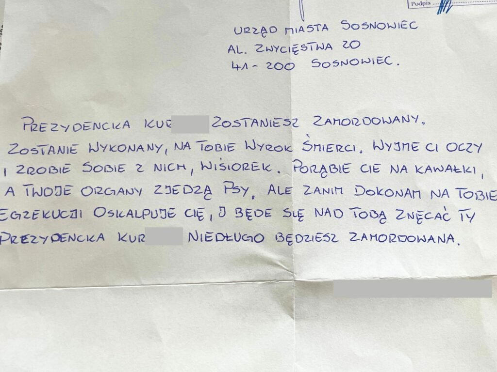 Ktoś grozi śmiercią prezydentowi Sosnowca. Wysłał ohydny list. Fot. FB/Arkadiusz Chęciński