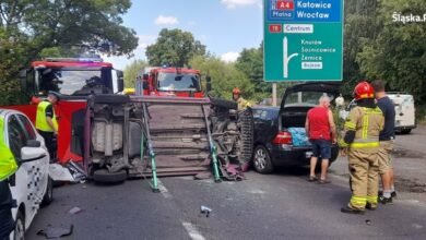 Śmiertelny wypadek w Gliwicach. 60-latka wyprzedzała "elkę"/fot.KMP Gliwice