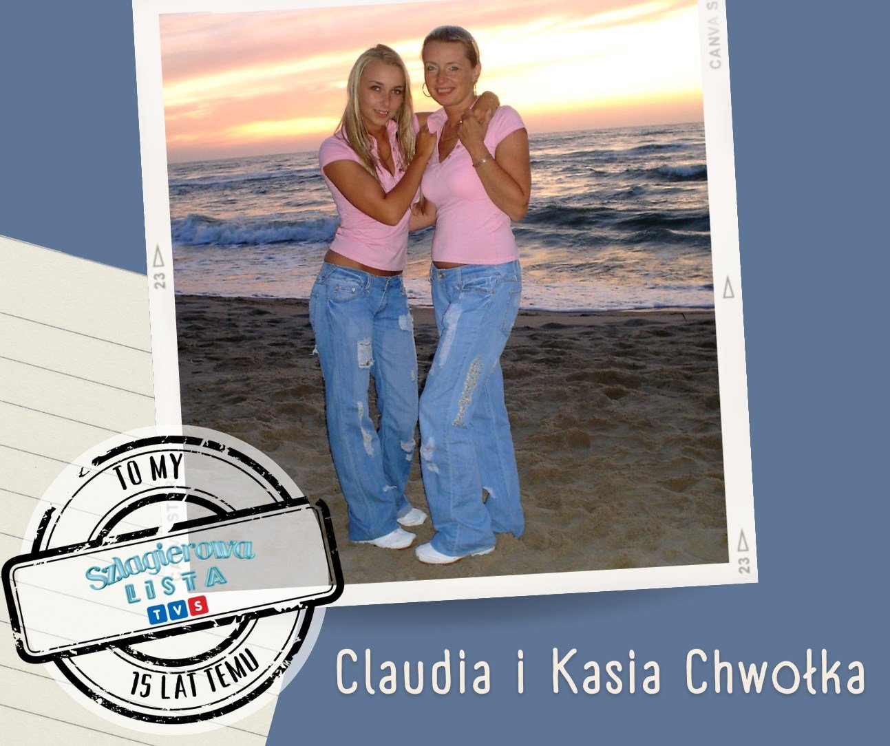 Claudia i Kasia Chwołka 15 lat temu