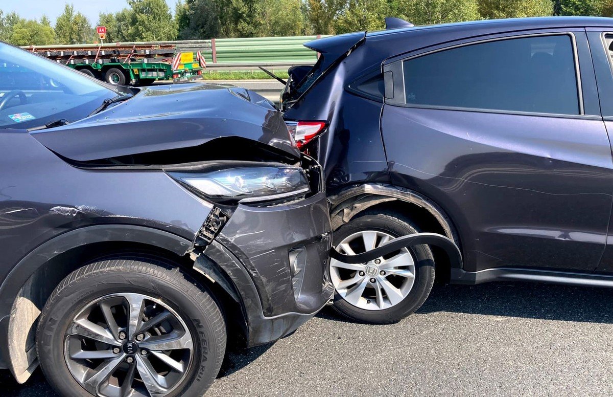 Wypadek na A4. Cofnął, później ugryzł innego kierowcę/fot.Policja Opolska