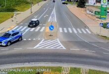 Policyjna eskorta ulicami Piekar. Liczyła się każda sekunda. Fot. Policja Śląska