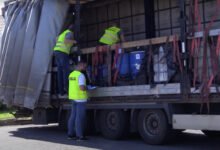 Naczepa niebezpiecznych substancji w Kończycach Wielkich