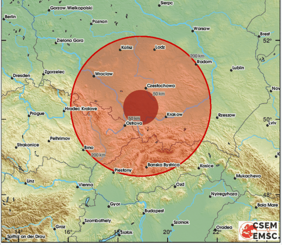 wstrząs 22.08 rano śląsk