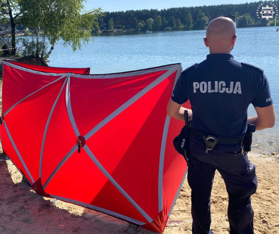 Zwłoki mieszkańca Chorzowa w zbiorniku Nakło-Chechło/fot.Śląska Policja/fb