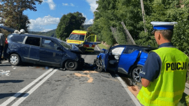 Zderzenie toyoty z dacią. 11 osób rannych/fot.Policja Małopolska