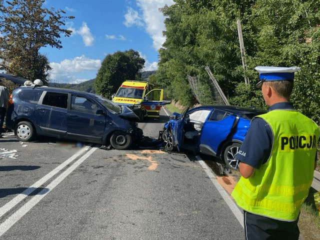 Zderzenie toyoty z dacią. 11 osób rannych/fot.Policja Małopolska