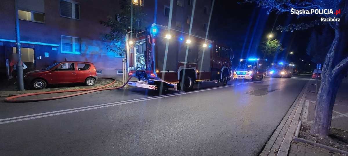 Pożar w Raciborzu. 88-latek nie dał rady opuścić mieszkania/fot.Śląska Policja