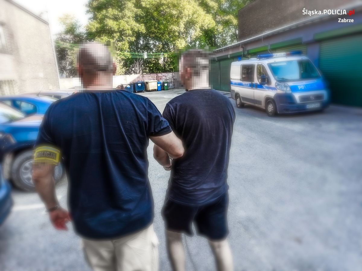 Z maczetą chciał odzyskać dług. Fot. KMP Zabrze