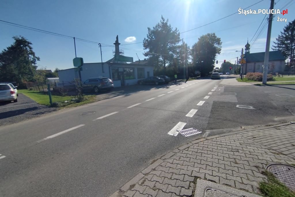 Żory: 10-latek wbiegł wprost pod samochód. Fot. Policja ŚLąska