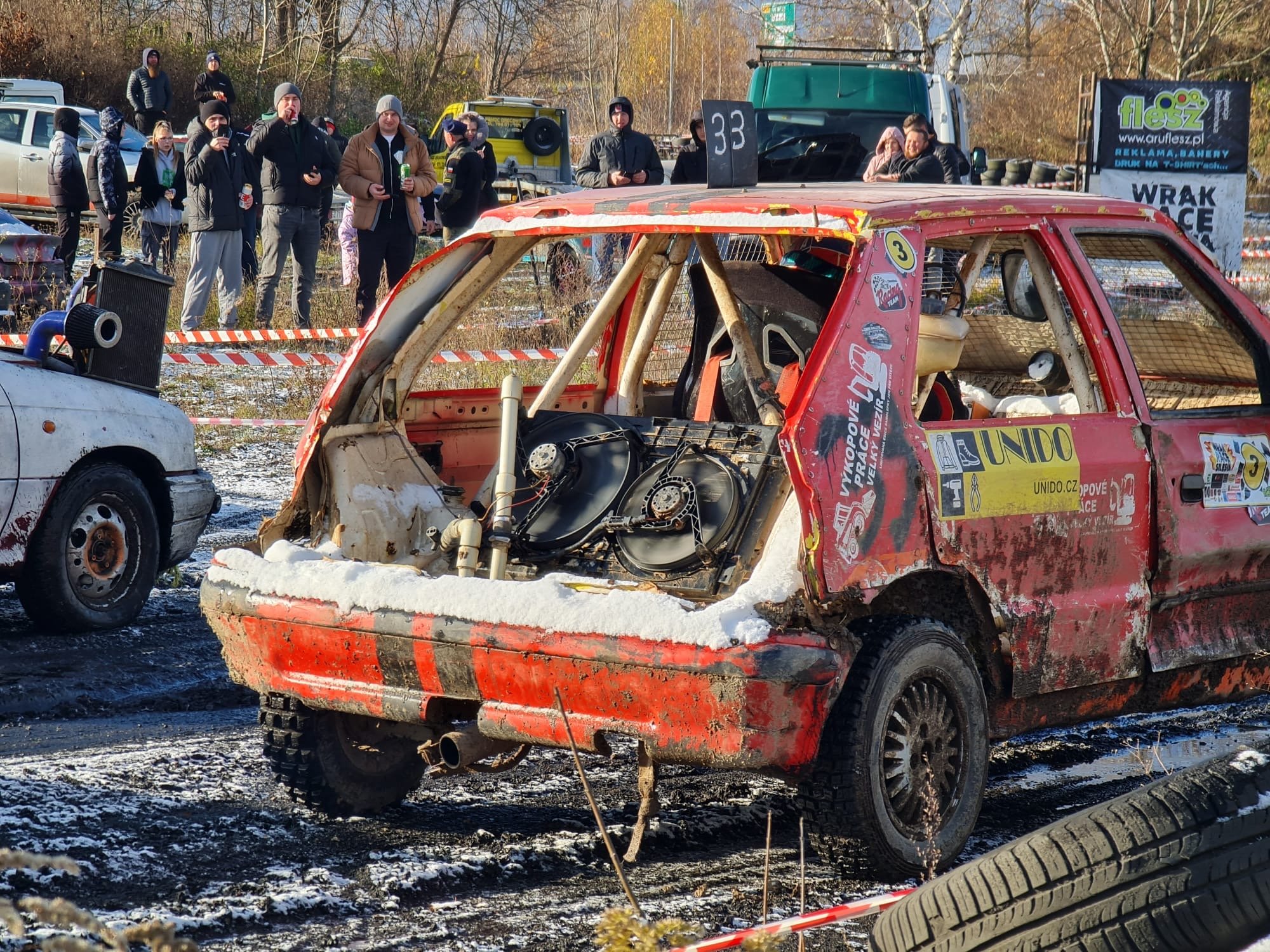 Wrak Race w Gliwicach. Tym razem w zimowej scenerii. Fot. Fatima Orlińska