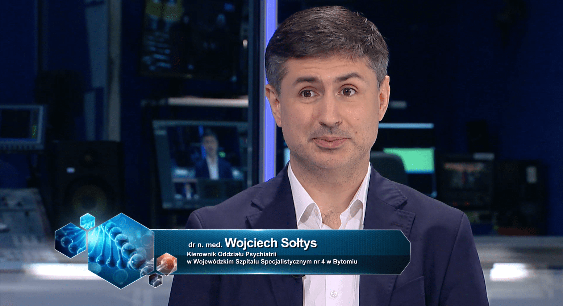 Dr Wojciech Sołtys, kierownik oddziału psychiatrii w Wojewódzkim Szpitalu Specjalistycznym nr 4 w Bytomiu i zastępca dyrektora ds. Centrum Zdrowia Psychicznego tego szpitala.