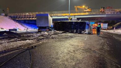 Katowice: DTŚ całkowicie zablokowana. Utrudnienia potrwają nawet 7 godzin/fot.Śląska Policja/fb