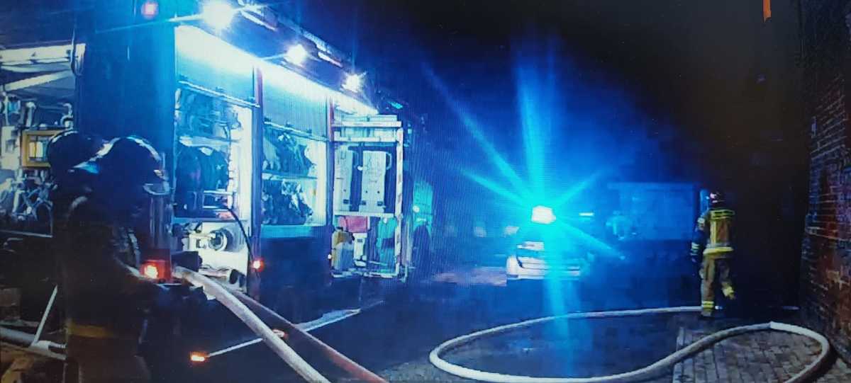 Pożar kamienicy w Katowicach/fot.Śląska Policja