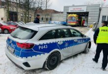 Policja eskortowała rodzącą kobietę do szpitala. Fot. Policja Śląska