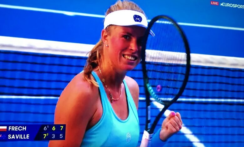 Magdalena Fręch z Bytomia w II rundzie Australian Open/fot.UM Bytom