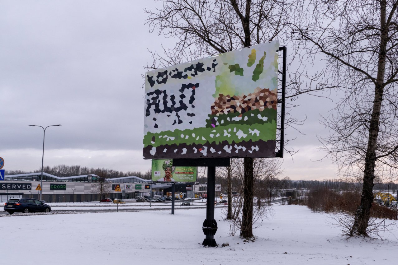 Stał w Mysłowicach, teraz zlicytuje go skarbówka. Można kupić ekran LED. Fot. KAS Śląsk