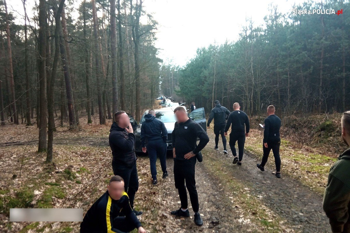 Ustawka kiboli w Suszcu obok Pszczyny/fot.Śląska Policja