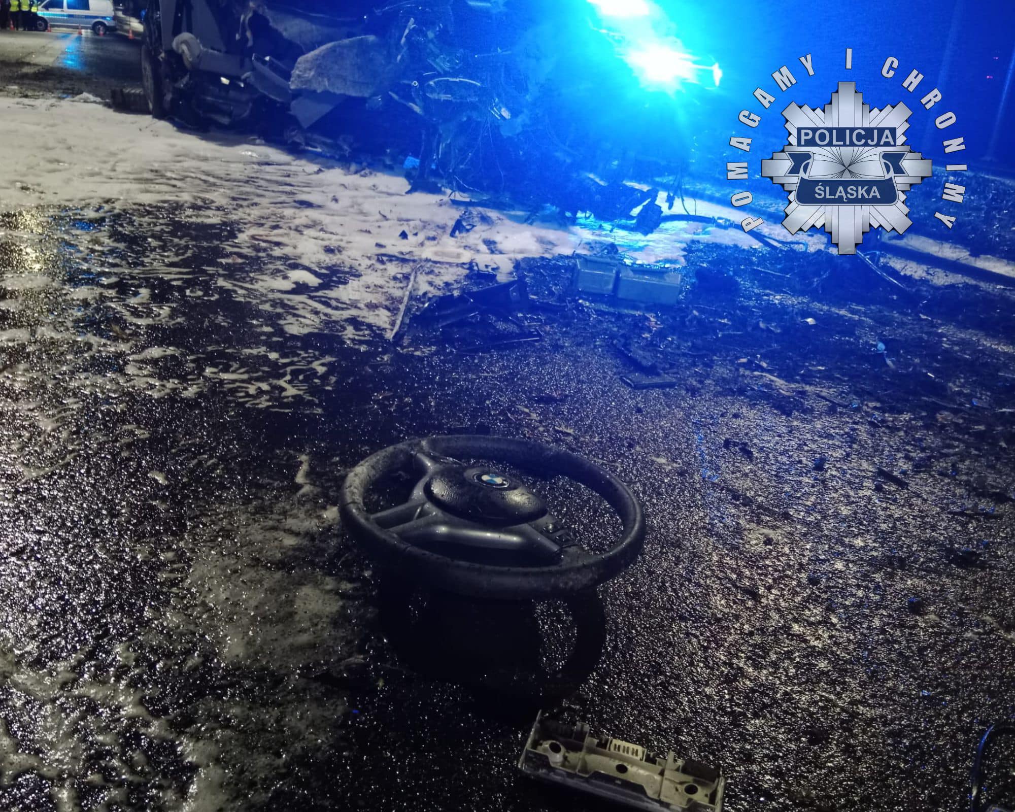 Tragedia na DK44 w Tychach. Jedna osoba nie żyje/fot.Śląska Policja/fb