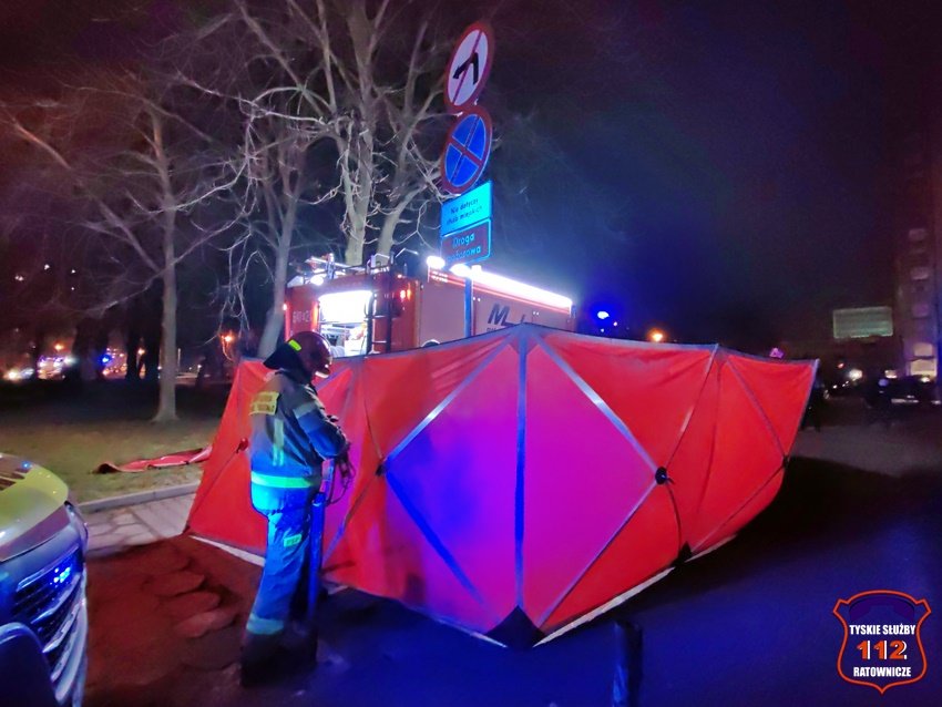 Brutalne pobicie policjantów w Tychach/fot.112 Tychy - Tyskie Służby Ratownicze