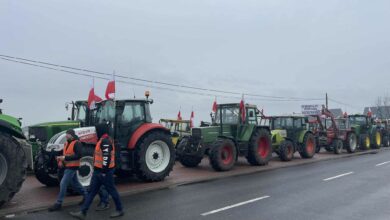 Protest rolników. We wtorek zablokują drogi w Łaziskach i Gorzyczkach. Fot. Paweł Jędrusik