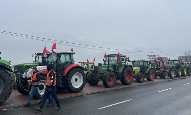 Protest rolników. We wtorek zablokują drogi w Łaziskach i Gorzyczkach. Fot. Paweł Jędrusik