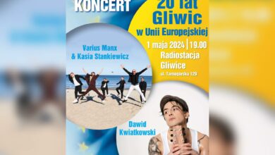 Gliwice: Dawid Kwiatkowski i Varius Manx pod Radiostacją 1 maja/fot.UM Gliwice