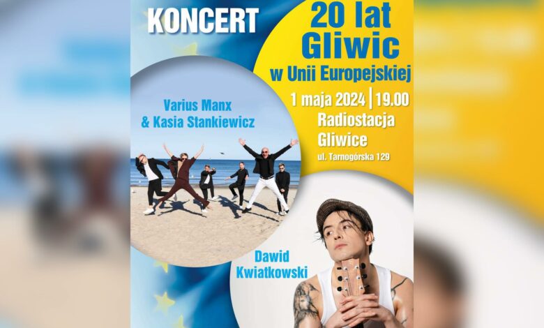 Gliwice: Dawid Kwiatkowski i Varius Manx pod Radiostacją 1 maja/fot.UM Gliwice