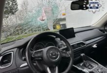 Groźne zdarzenie na DK86 w Tychach. Kierowca mazdy trafił do szpitala/fot.Śląska Policja