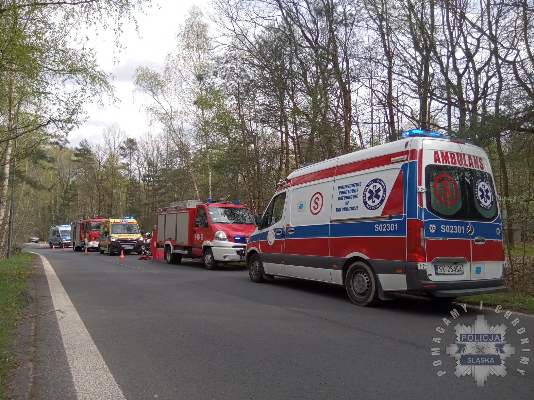 Tychy: Śmierć na DK86. Nie żyje motocyklista/fot.Śląska Policja/fb