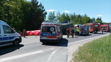 Zderzenie dwóch ciężarówek i osobówki. Dwie osoby nie żyją/fot.Policja Podkarpacka