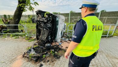 Wypadek na DTŚ. Kierowca pod wpływem narkotyków/fot.Śląska Policja