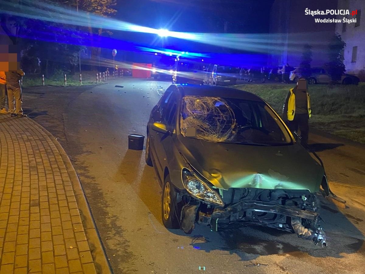 Śmiertelne potrącenie pieszego. Kierowca kompletnie pijany/fot.Śląska Policja