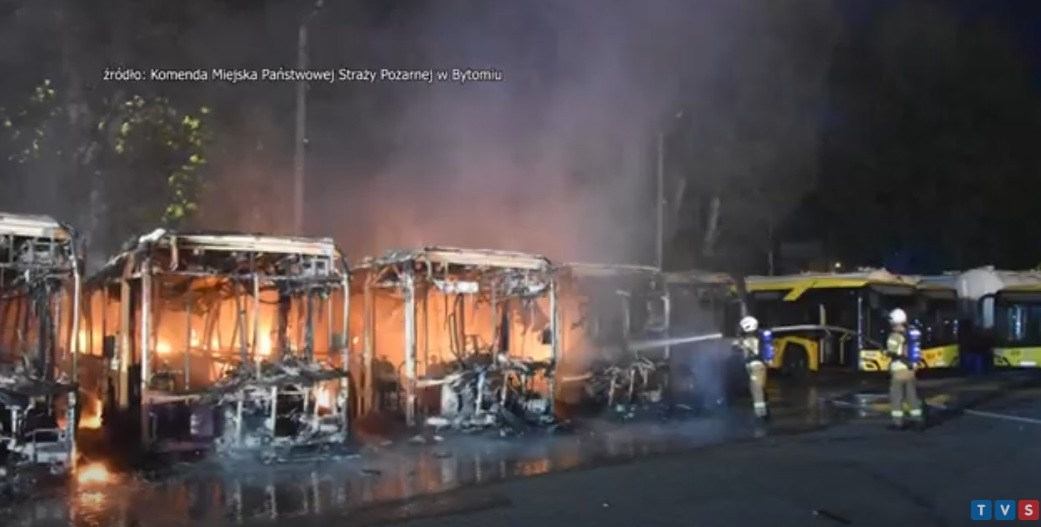 Pożar autobusów w Bytomiu. Kursy odwołane