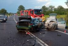 Czołowe zderzenie skody i bmw. Jedna osoba nie żyje/fot.KPP Radzyń Podlaski