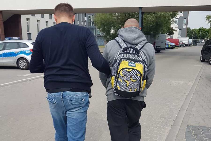 Poszukiwany schował się przed policją... w wersalce. Fot. Policja Śląska