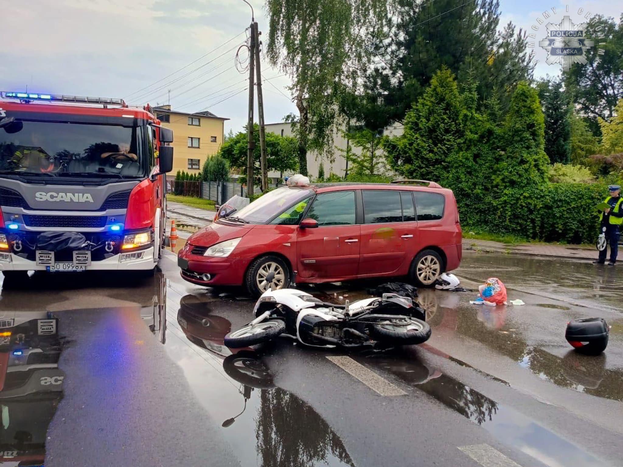 Tragedia w Sosnowcu. Nie żyje motocyklista. Fot. Policja Śląska