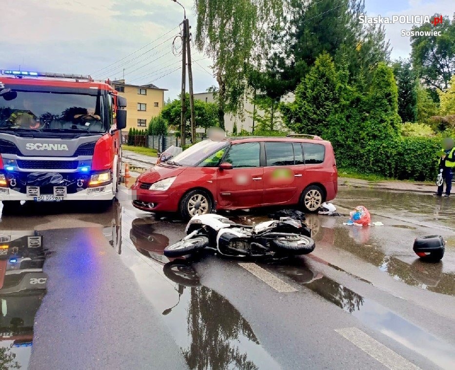 Nie ustąpił pierwszeństwa. Tragedia w Sosnowcu/fot.Śląska Policja