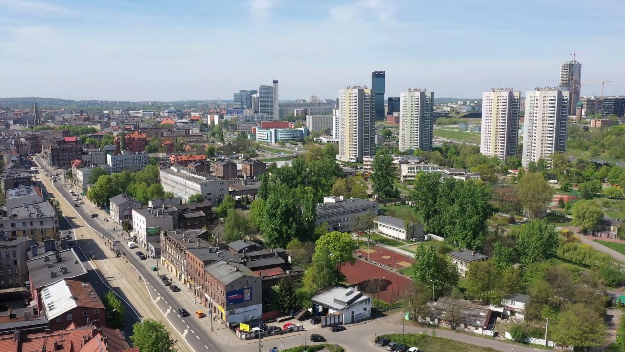 Katowice z drona. Fot. Jakub Pieczatowski