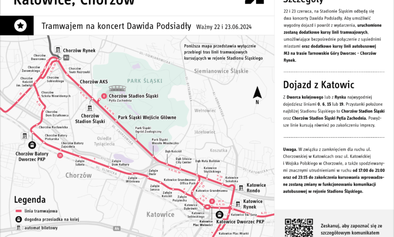 Dawid Podsiadło na Stadionie Śląskim. Utrudnienia w ruchu. Fot. UM Katowice