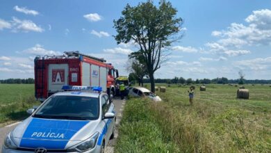 Śląskie: Zginął na prostej drodze/fot.KMP Częstochowa