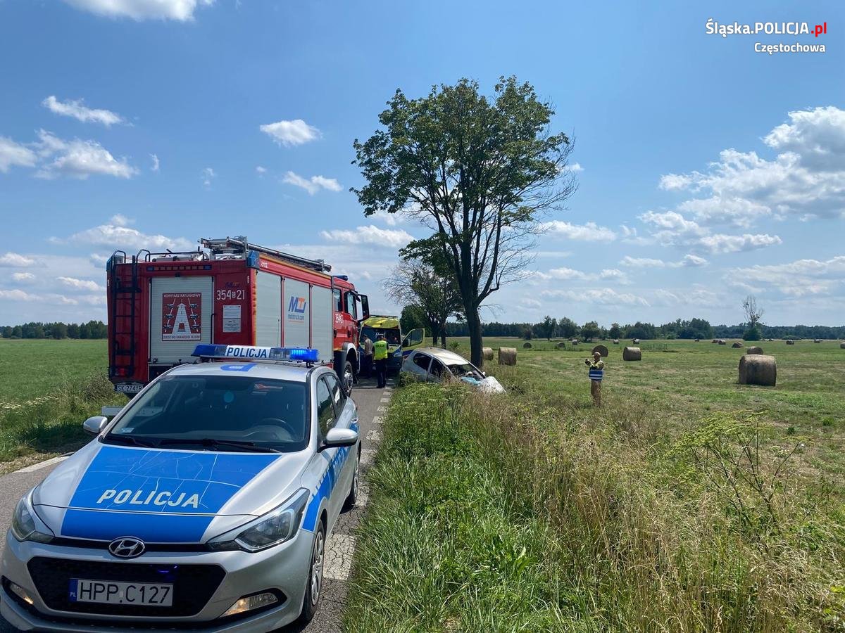 Śląskie: Zginął na prostej drodze/fot.KMP Częstochowa