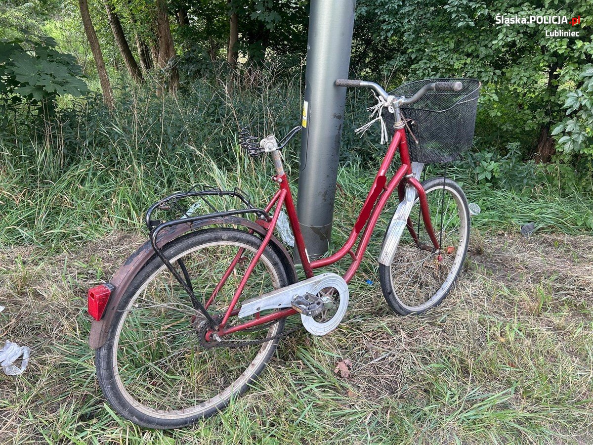 Potrącenie rowerzystki w Herbach/fot.Śląska Policja